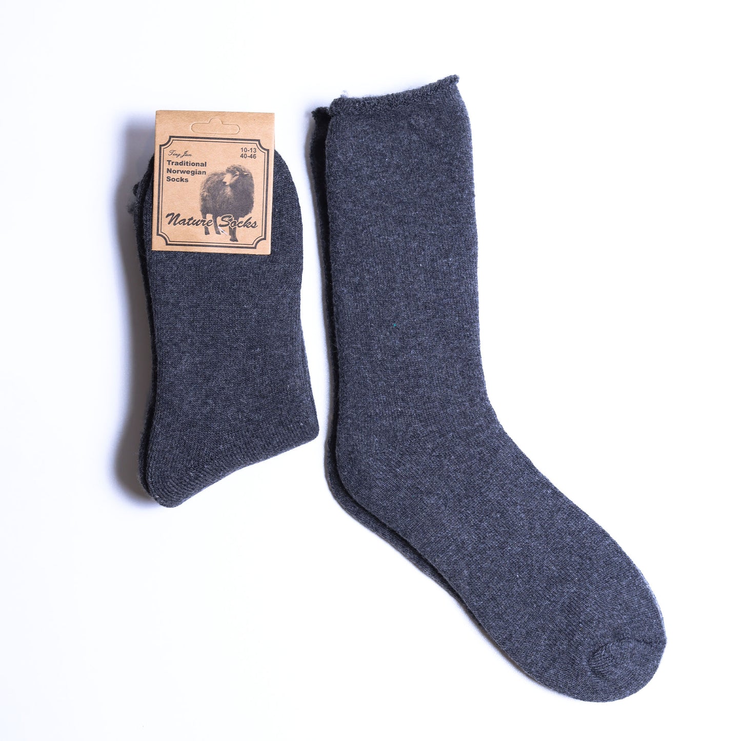 (EU 40-46) Nature Socks | Traditional Norwegian Wool Blend Thermal Socks