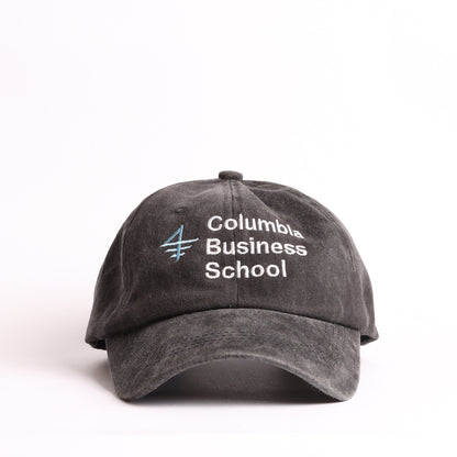 Washed Black Dad Cap – Clean Embroidery / Vintage Look