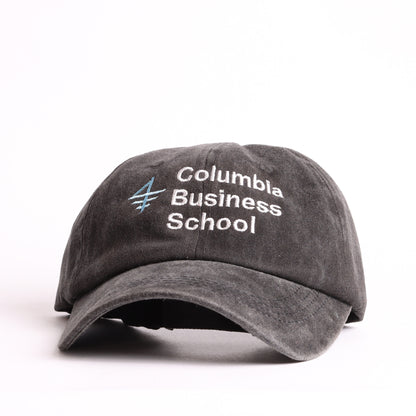 Washed Black Dad Cap – Clean Embroidery / Vintage Look