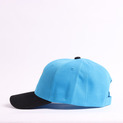Happy Goose Embroidered Two-Tone Baseball Cap | Sky Blue & Black Animal Hat