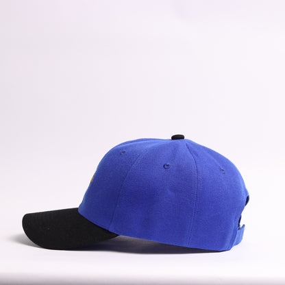 Golden Retriever Silhouette Embroidered Cap | Royal Blue & Black Personalized Dad Hat