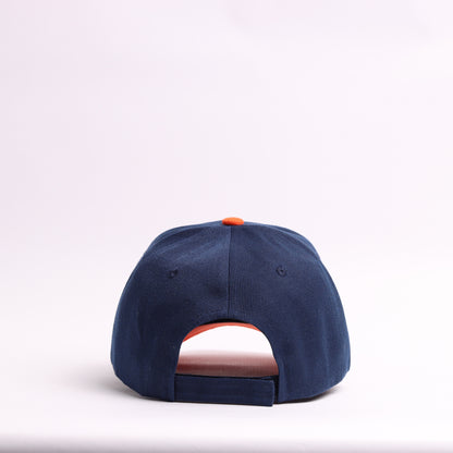 Mallard Duck Embroidered Baseball Cap | Navy & Orange Custom Outdoors Dad Hat