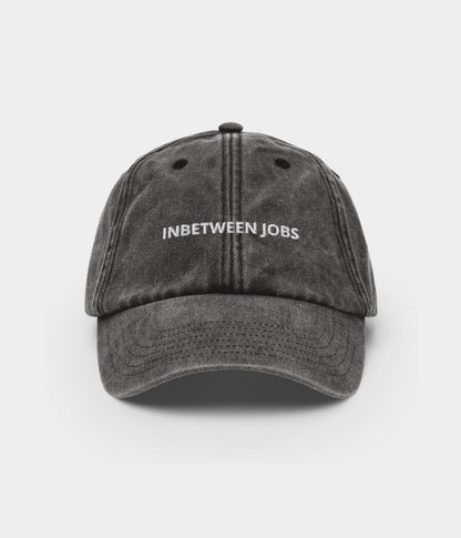In Between Jobs Funny Dad Hat - Vintage Distressed Baseball Cap Lebanon