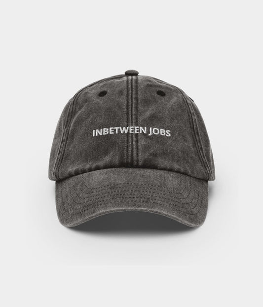 In Between Jobs Funny Dad Hat - Vintage Distressed Baseball Cap Lebanon