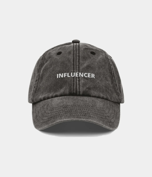 Influencer Vintage Embroidered Dad Hat - Distressed Charcoal Baseball Cap Lebanon