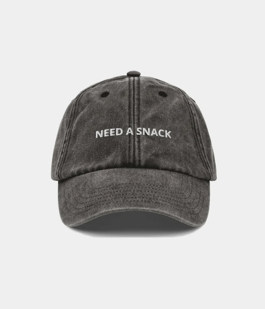 Need A Snack Funny Distressed Dad Hat - Vintage Charcoal Baseball Cap Lebanon