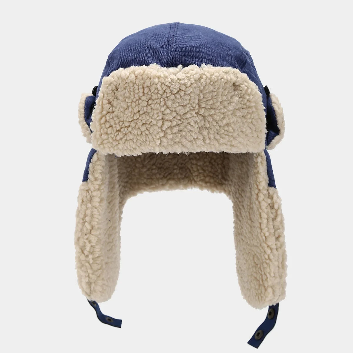 Wool Unisex Trapper Hat with Plush Lining - 4 Colors - Winter Russian Hat
