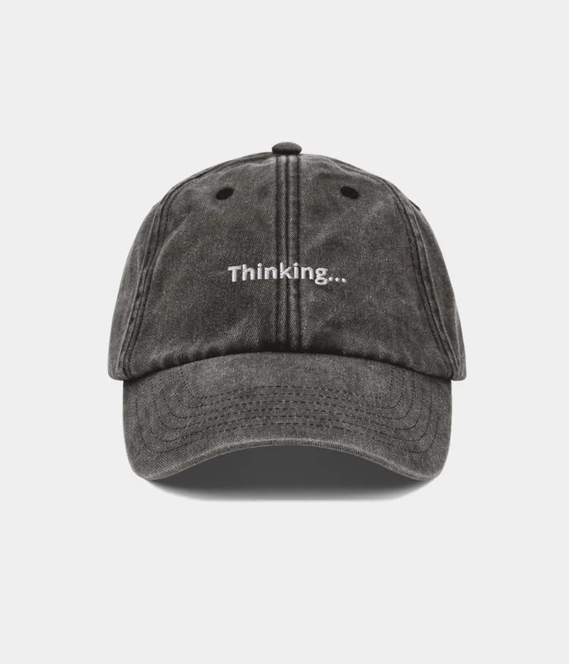 Thinking... Embroidered Dad Hat - Vintage Distressed Baseball Cap Lebanon
