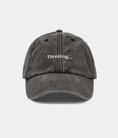Thinking... Embroidered Dad Hat - Vintage Distressed Baseball Cap Lebanon