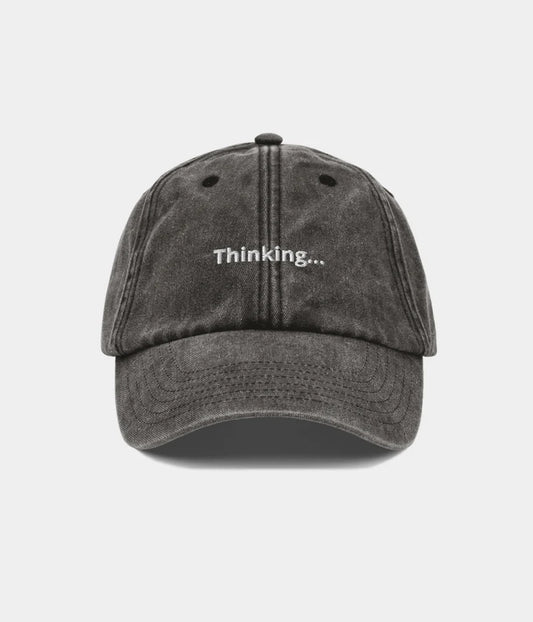 Thinking... Embroidered Dad Hat - Vintage Distressed Baseball Cap Lebanon
