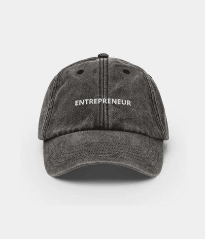 Entrepreneur Distressed Dad Hat - Vintage Washed Charcoal Baseball Cap Lebanon