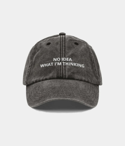 No Idea What I'm Thinking Distressed Dad Hat - Funny Slogan Baseball Cap Lebanon