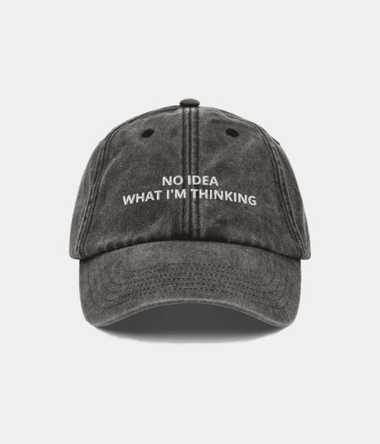 No Idea What I'm Thinking Distressed Dad Hat - Funny Slogan Baseball Cap Lebanon