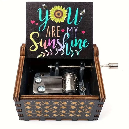 Handmade Wooden Music Box – “You Are My Sunshine” Gift for Her, Romantic Keepsake, Birthday & Anniversary Gift Lebanon
