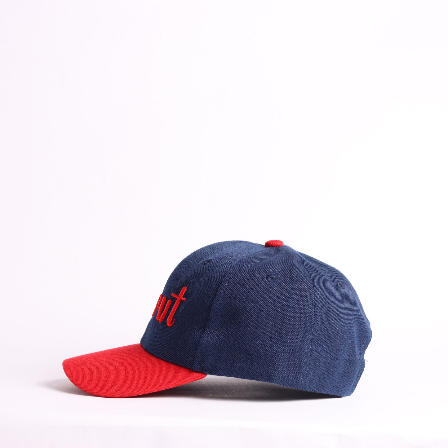 Beirut Embroidered Cap – Navy Blue & Red Puff Lettering Snapback Hat