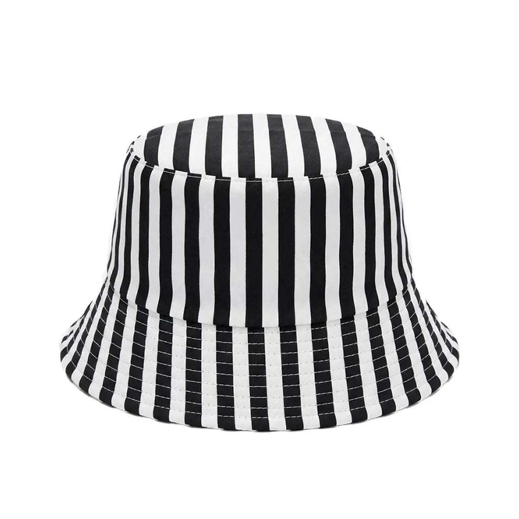 Black & White Striped Bucket Hat – Online bucket hats Lebanon