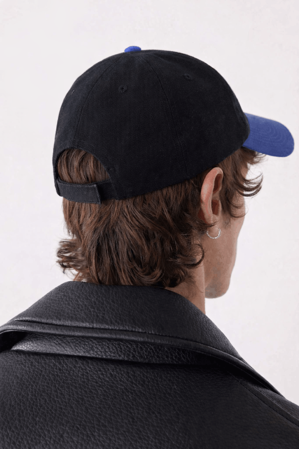 Embroidered Dolphin Mascot Baseball Cap | Black & Royal Blue Custom Marine Life Dad Hat