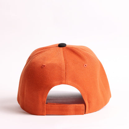 Happy Orange & Black Embroidered Cap – Adjustable Baseball Hat Lebanon | Streetwear Caps Beirut