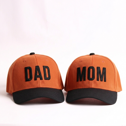 Dad Mom Caps Set | Multicolor Embroidered DAD MOM Hats Lebanon