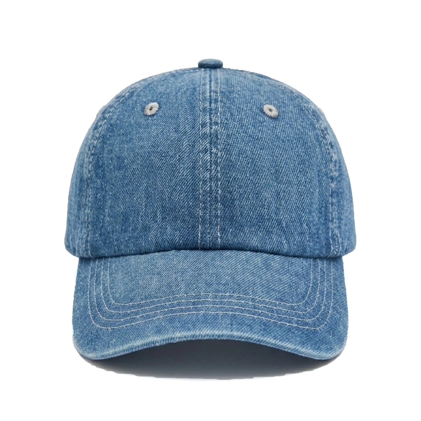 Classic Denim Baseball Caps | Light & Medium Wash Adjustable Dad Hats