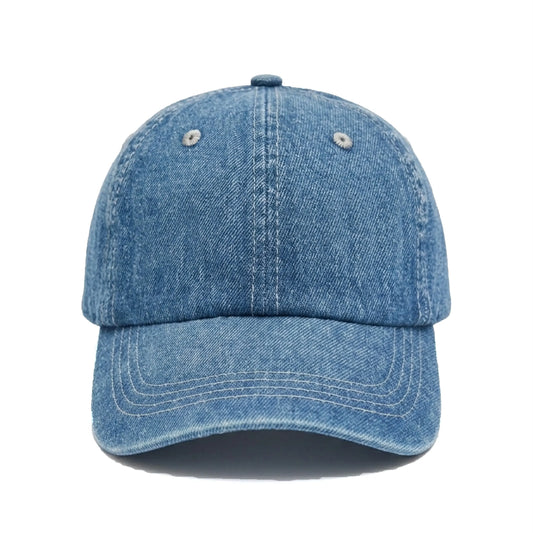 Classic Denim Baseball Caps | Light & Medium Wash Adjustable Dad Hats