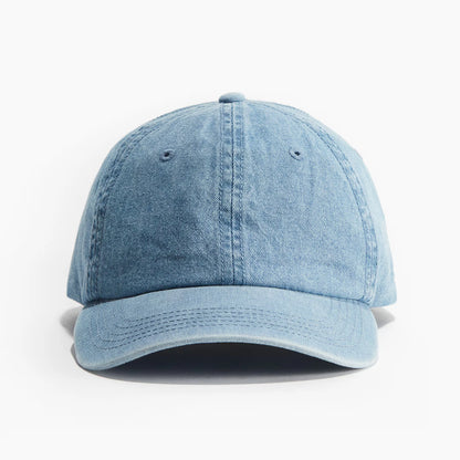 Classic Denim Baseball Caps | Light & Medium Wash Adjustable Dad Hats