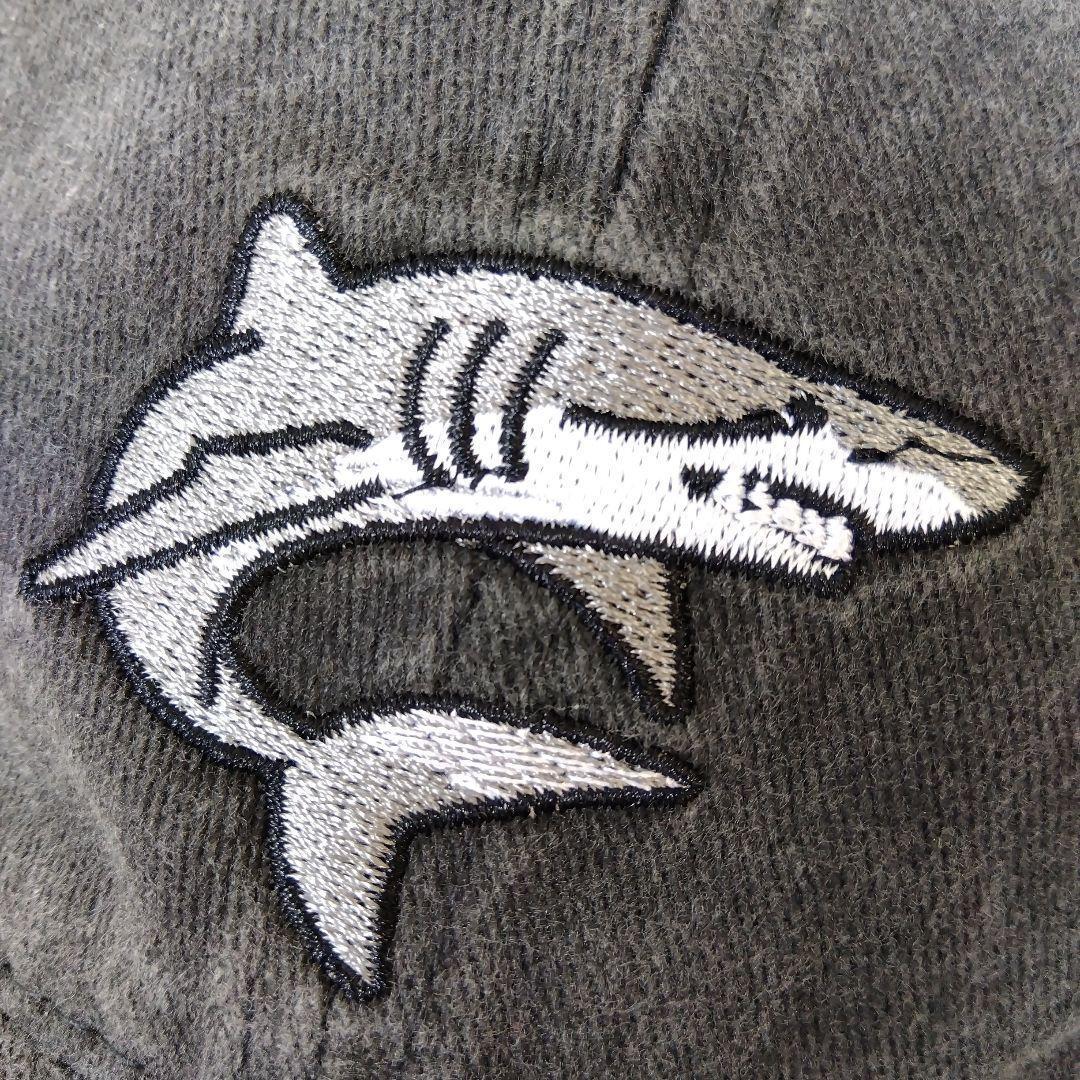 Handmade Shark Embroidered Washed Denim Baseball Cap