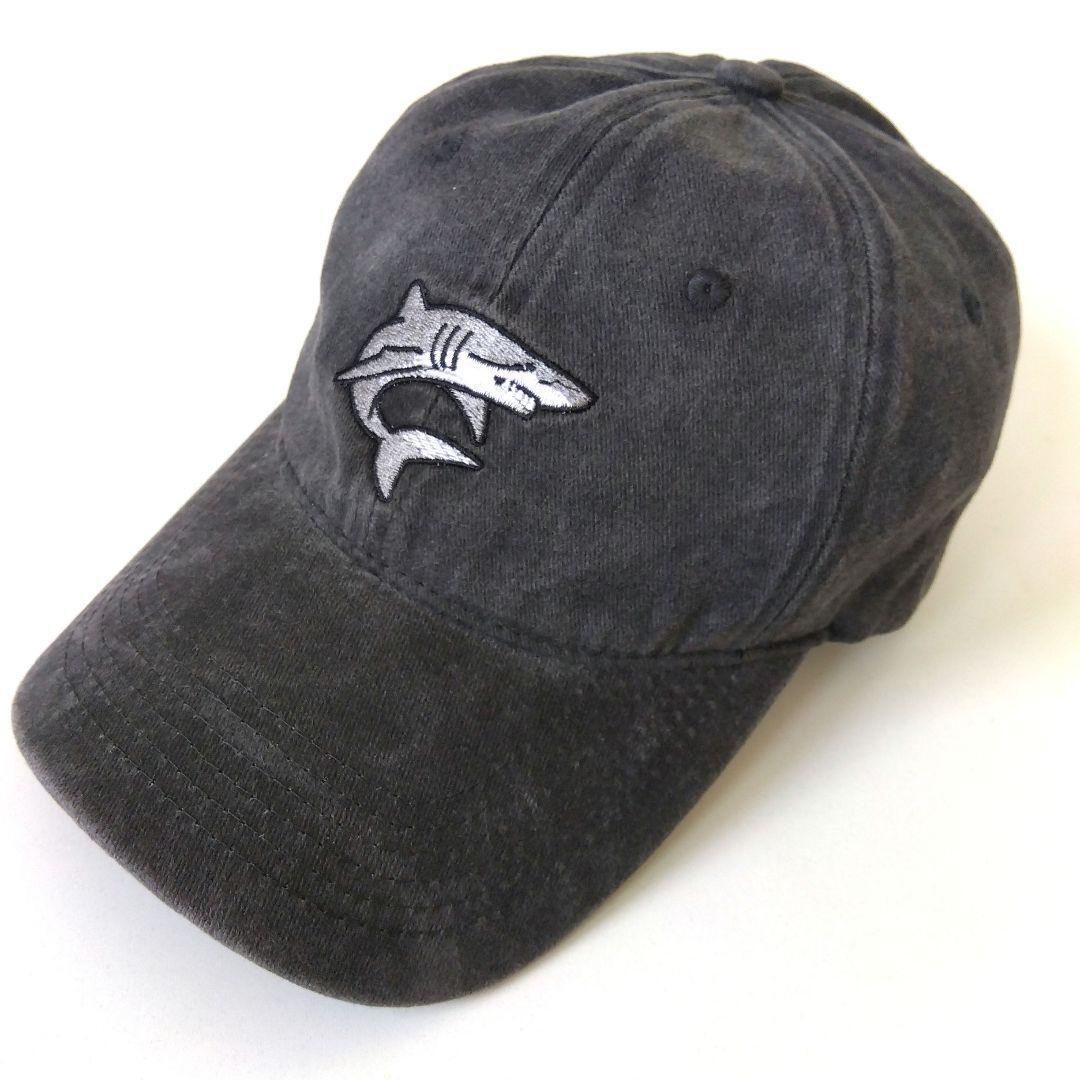 Handmade Shark Embroidered Washed Denim Baseball Cap