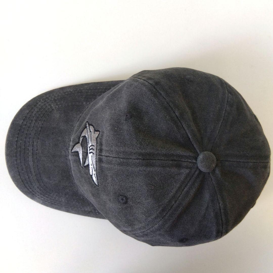 Handmade Shark Embroidered Washed Denim Baseball Cap