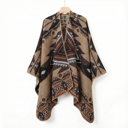 Genuine Woven Poncho — Premium Winter Layer