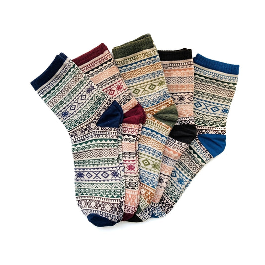 Unisex (EU 36-39) - Retro Vintage-Inspired Cozy Socks