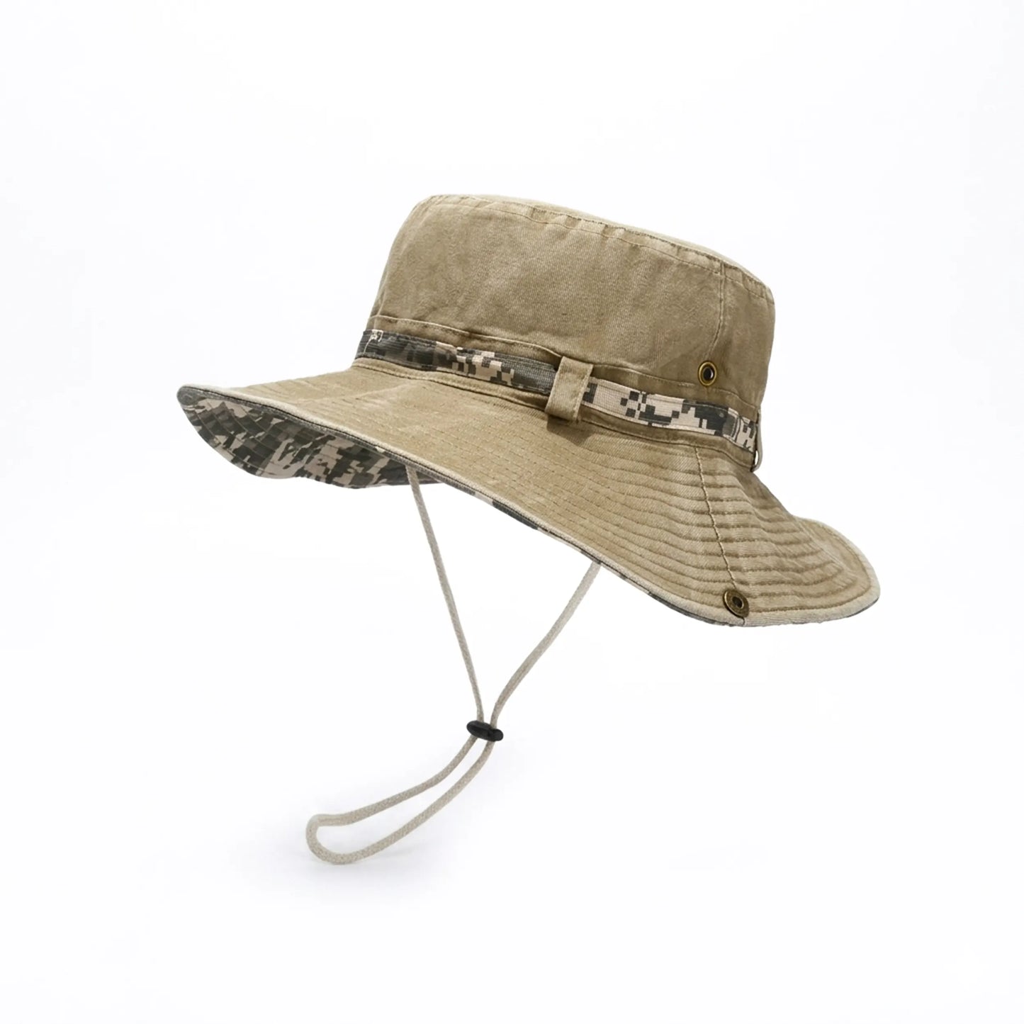 Premium Camo Detail Bucket Hat Lebanon | Wide Brim Outdoor Sun Cap