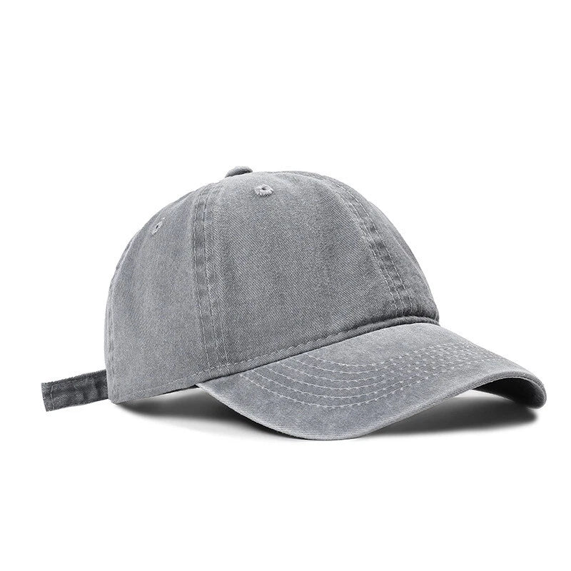 Vintage Washed Grey Dad Cap – Minimal Everyday Essential
