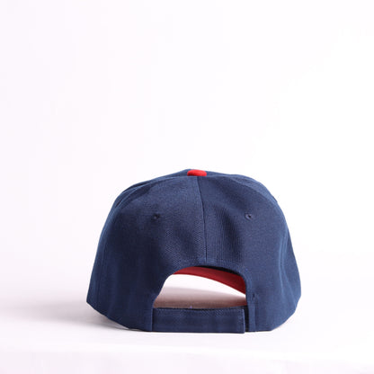 Beirut Embroidered Cap – Navy Blue & Red Puff Lettering Snapback Hat