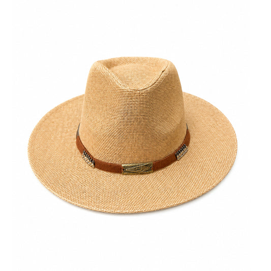 Elegant Straw Fedora Hat – Handmade Summer Sun Hat for Men & Women | Beach, Travel & Outdoor Style Lebanon